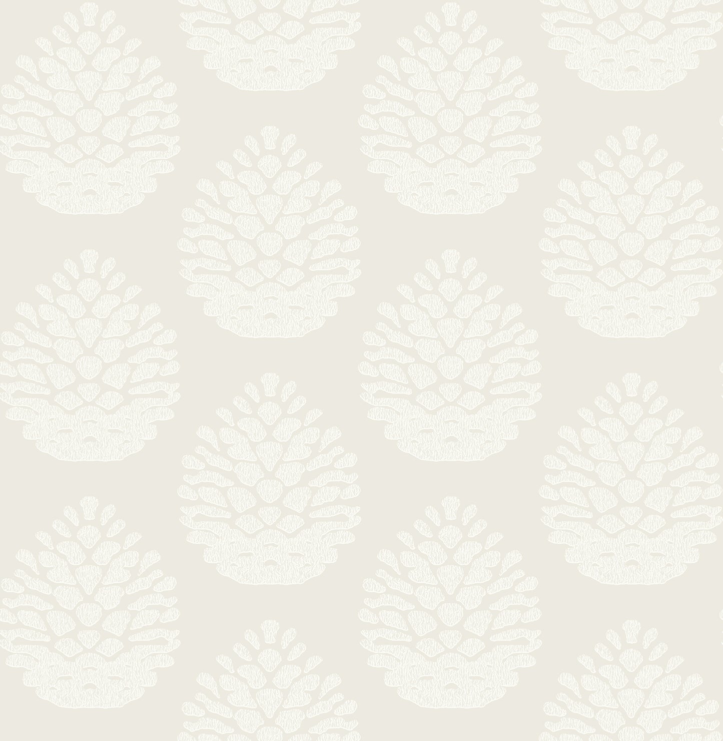 Chesapeake Totem Eggshell Pinecone Wallpaper, 20.5-in by 33-ft