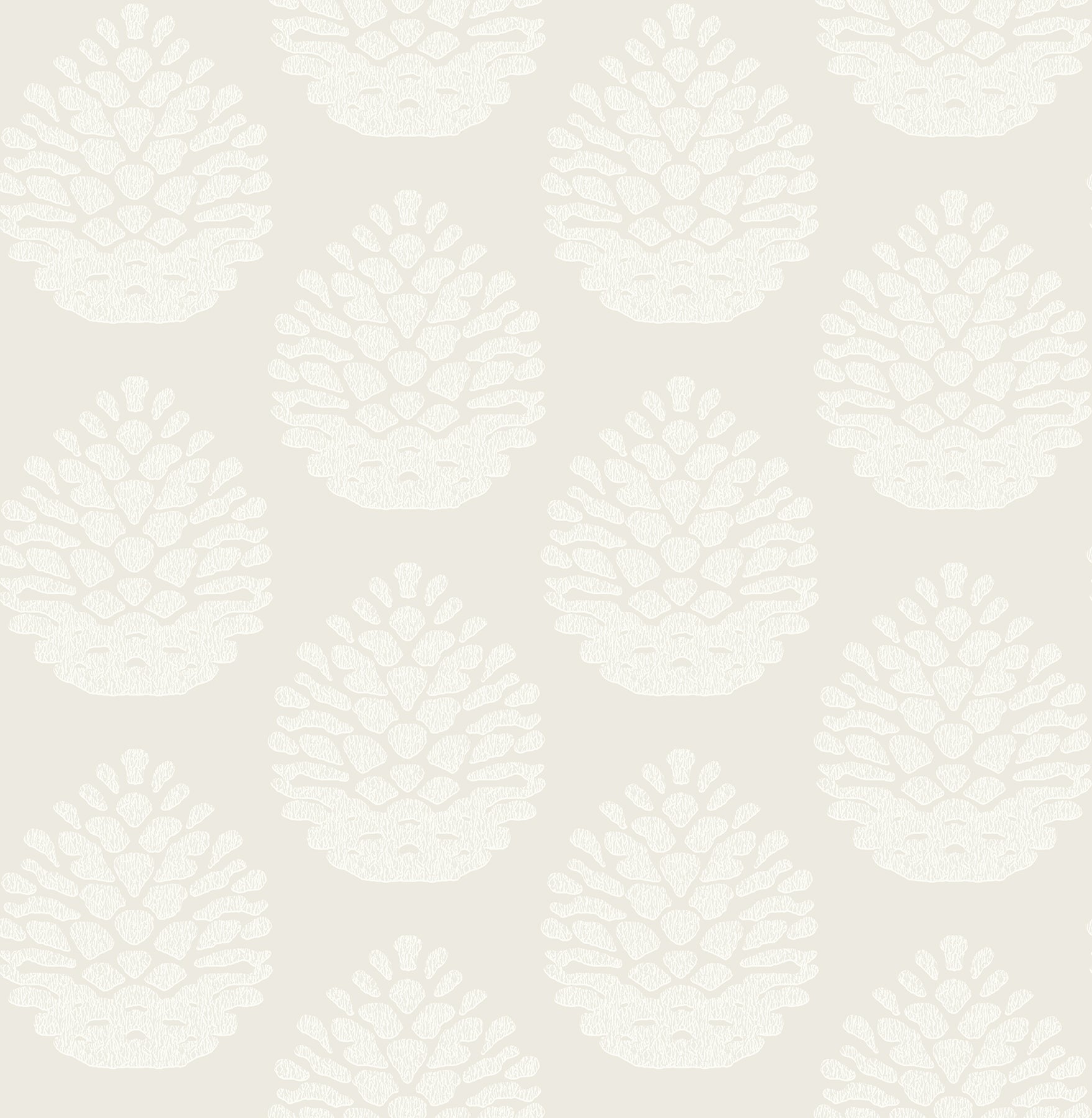 Chesapeake Totem Eggshell Pinecone Wallpaper, 20.5-in by 33-ft