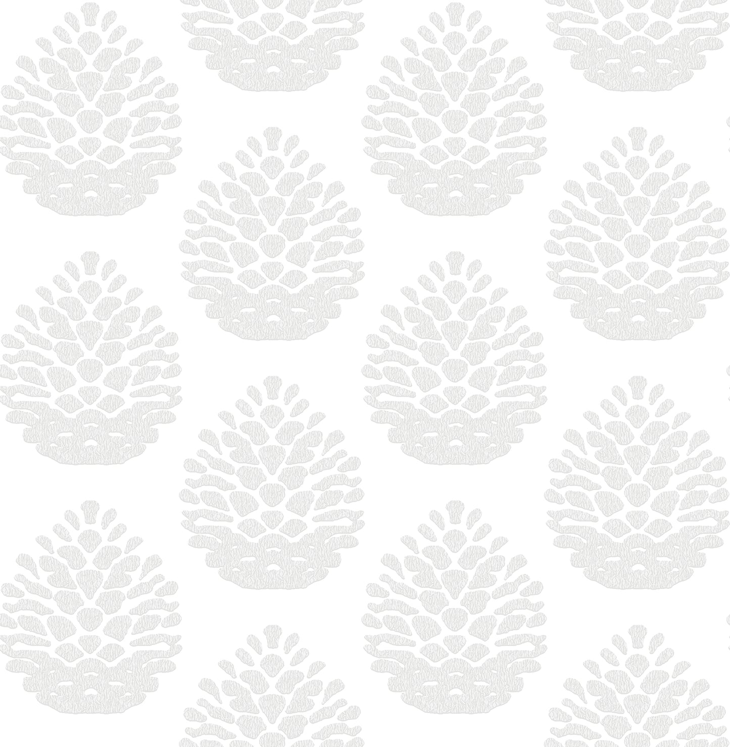 Chesapeake Totem Light Grey Pinecone Wallpaper, 20.5-in by 33-ft