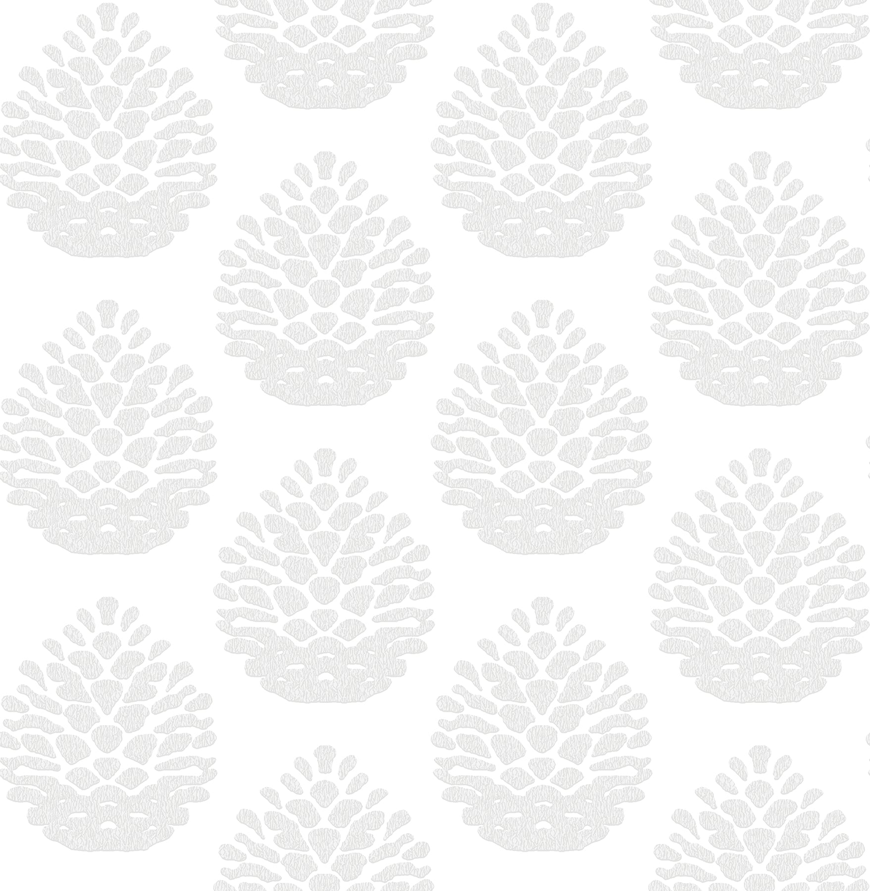 Chesapeake Totem Light Grey Pinecone Wallpaper, 20.5-in by 33-ft