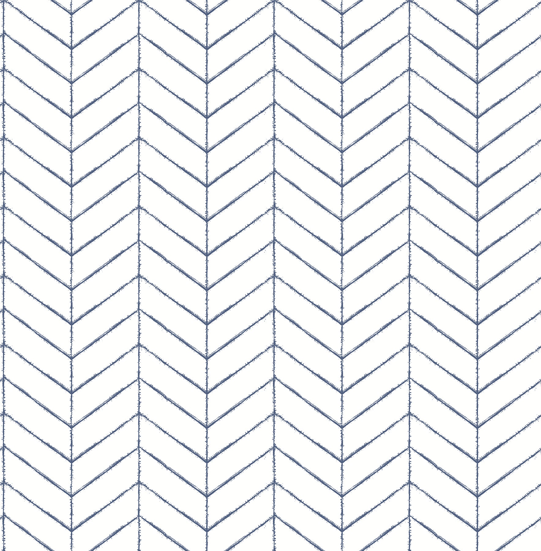 Chesapeake Bison Navy Herringbone Wallpaper, 20.5-in by 33-ft