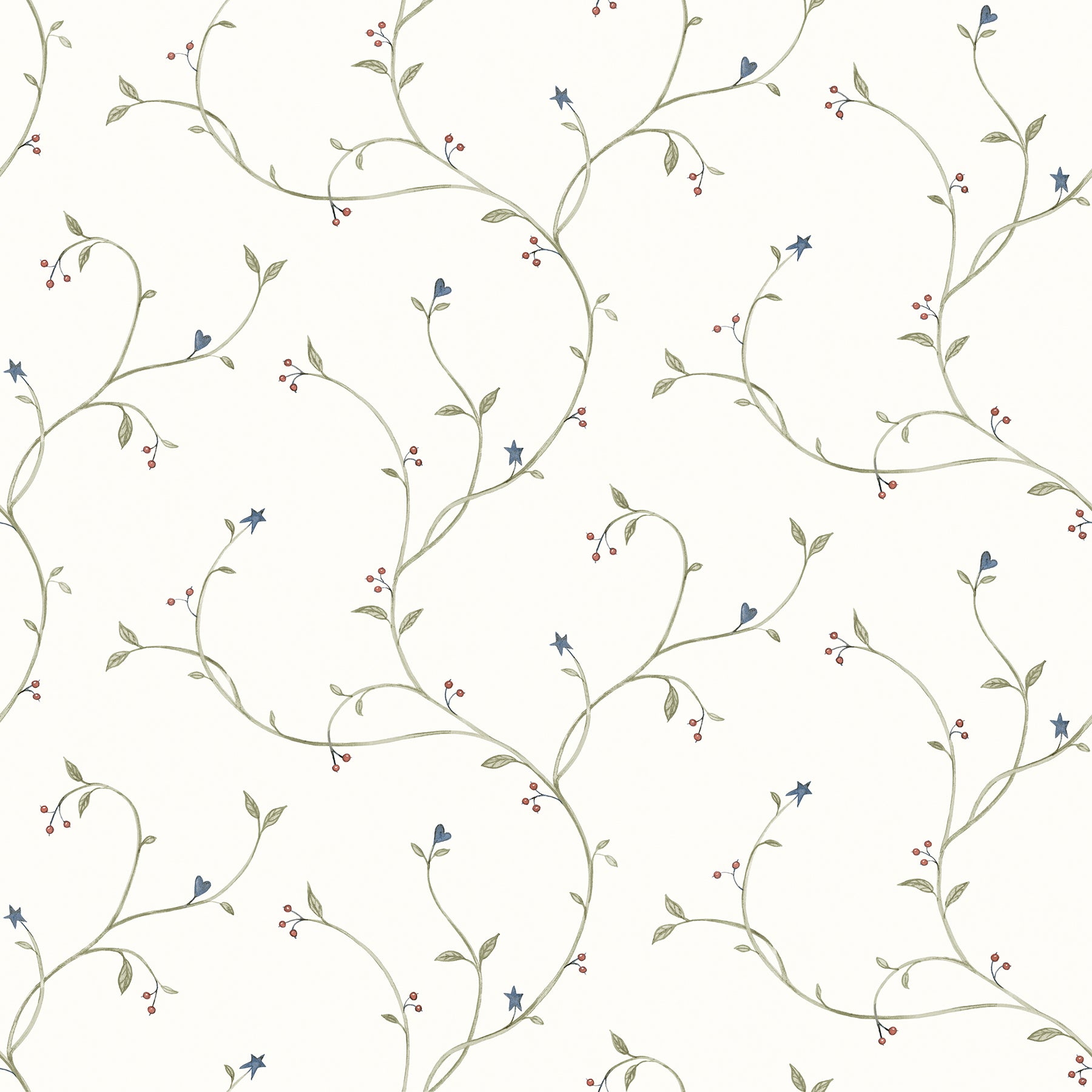 Chesapeake Kurt Green Tin Star Trail Wallpaper, 20.5-in by 33-ft