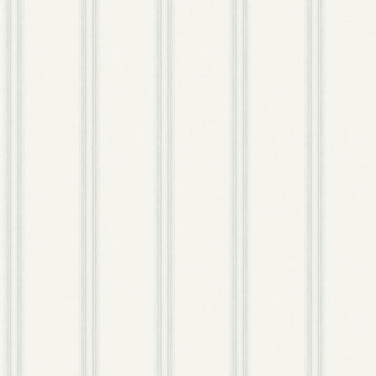 Chesapeake Johnny Teal Stripes Wallpaper, 20.5-in by 33-ft