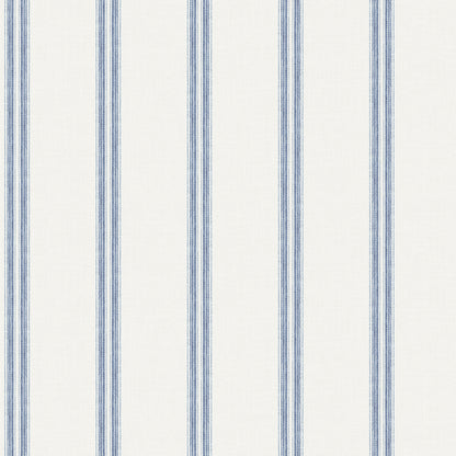 Chesapeake Johnny Navy Stripes Wallpaper, 20.5-in by 33-ft