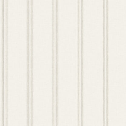 Chesapeake Johnny Grey Stripes Wallpaper, 20.5-in by 33-ft