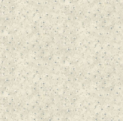 Chesapeake Eleanor Beige Folk Botanical Trail Wallpaper, 20.5-in by 33-ft