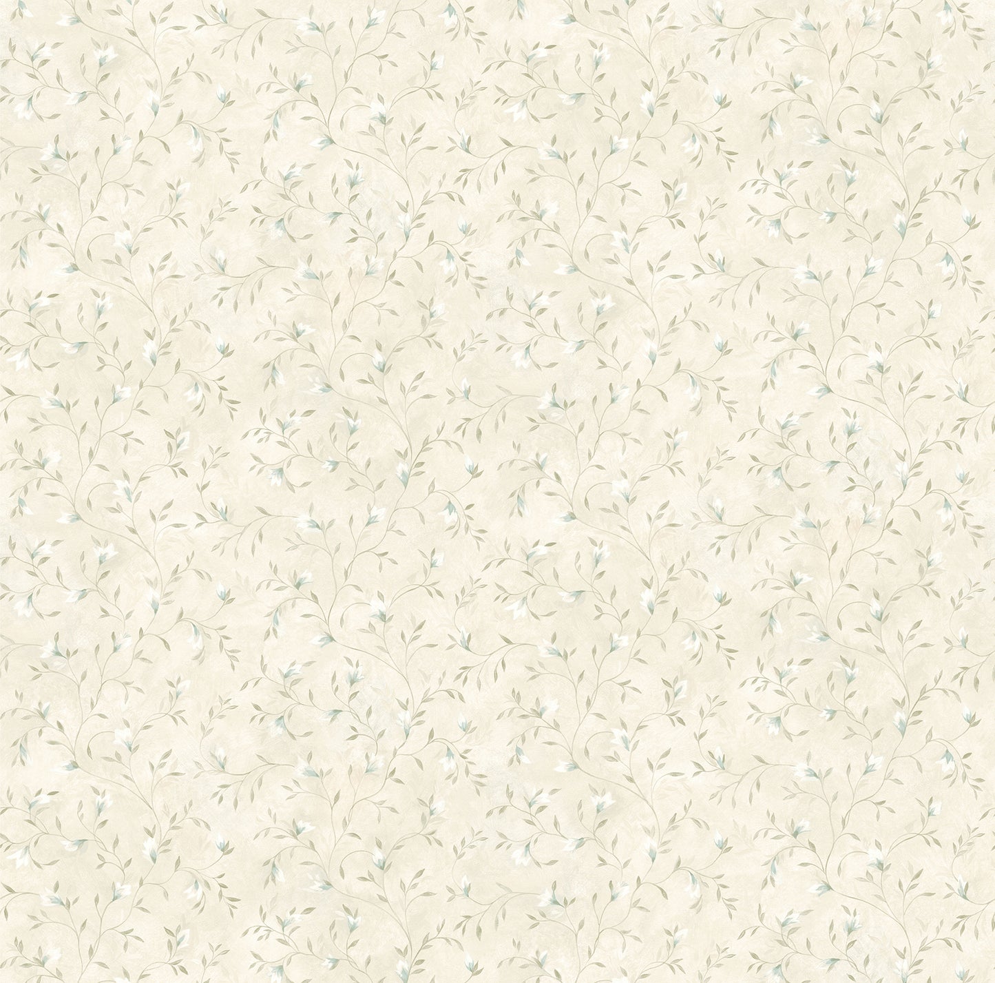 Chesapeake Eleanor Light Grey Folk Botanical Trail Wallpaper, 20.5-in by 33-ft