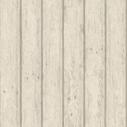 Chesapeake Jack Beige Weathered Clapboards Wallpaper, 20.5-in by 33-ft