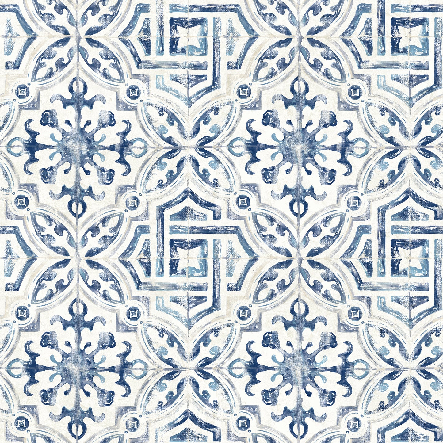 Chesapeake Sonoma Blue Beach Tile Wallpaper, 20.5-in by 33-ft