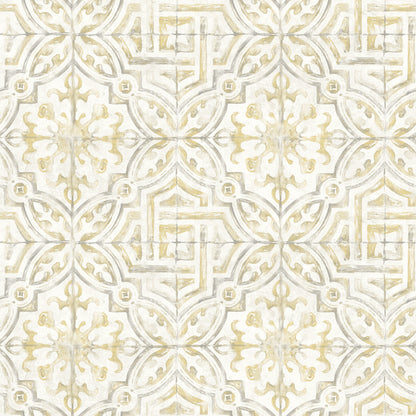 Chesapeake Sonoma Yellow Beach Tile Wallpaper, 20.5-in by 33-ft