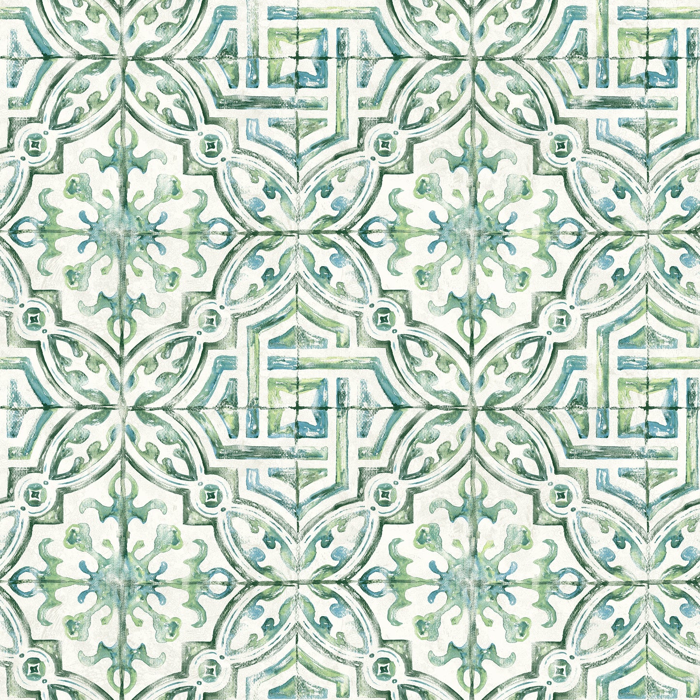 Chesapeake Sonoma Green Beach Tile Wallpaper, 20.5-in by 33-ft