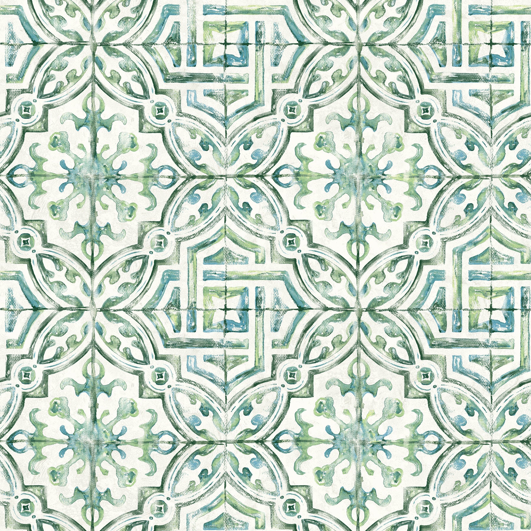 Chesapeake Sonoma Green Beach Tile Wallpaper, 20.5-in by 33-ft