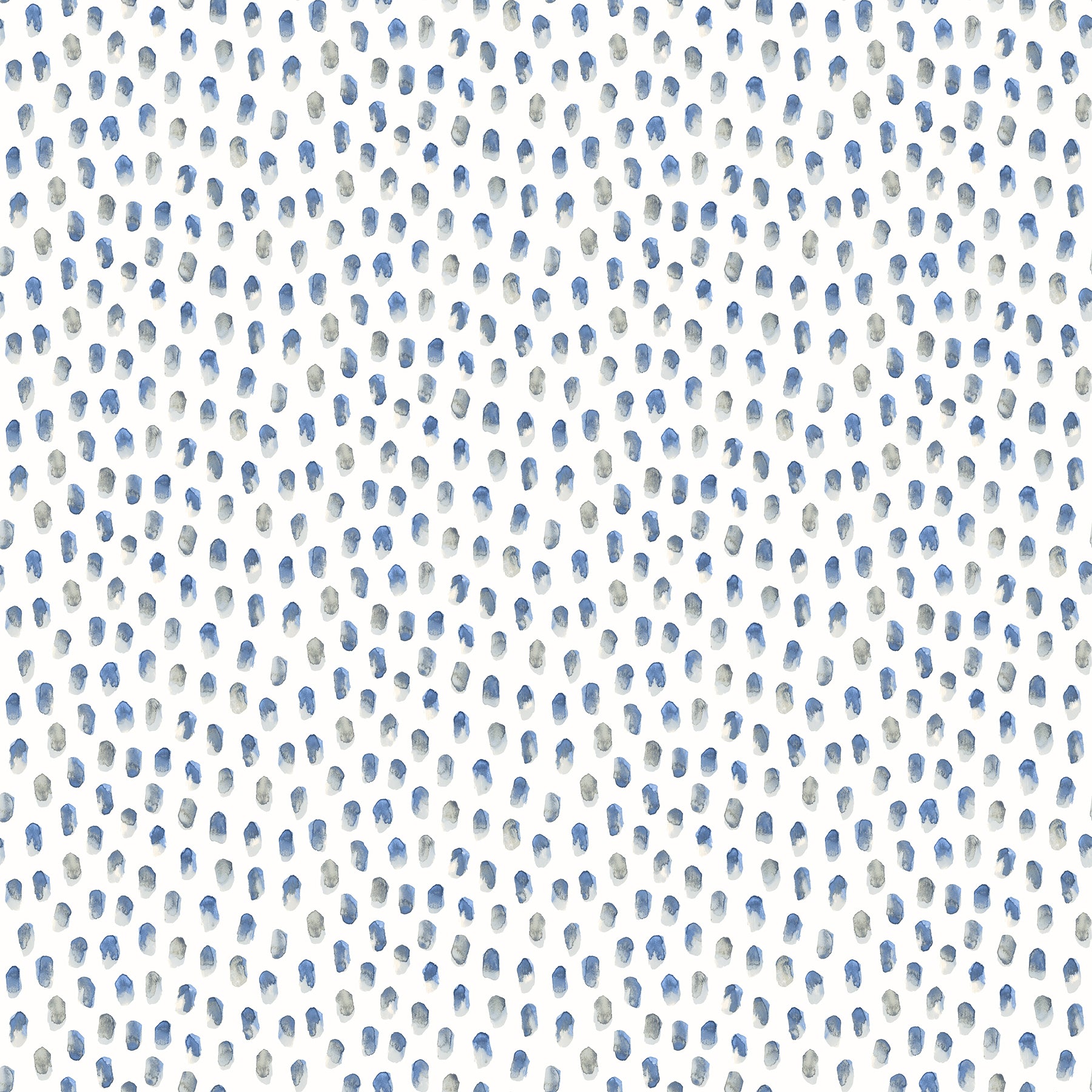 Chesapeake Sand Blue Painted Dots Wallpaper, 20.5-in by 33-ft