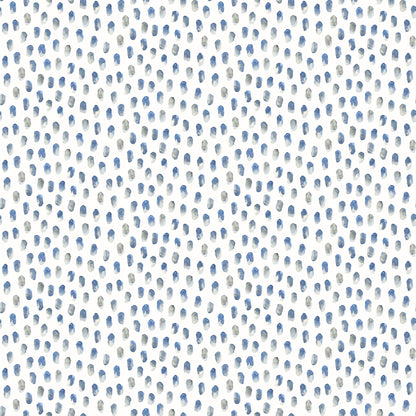 Chesapeake Sand Blue Painted Dots Wallpaper, 20.5-in by 33-ft