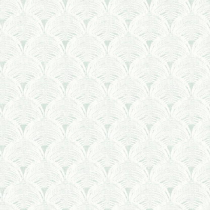 Chesapeake Santiago Teal Scalloped Wallpaper, 20.5-in by 33-ft