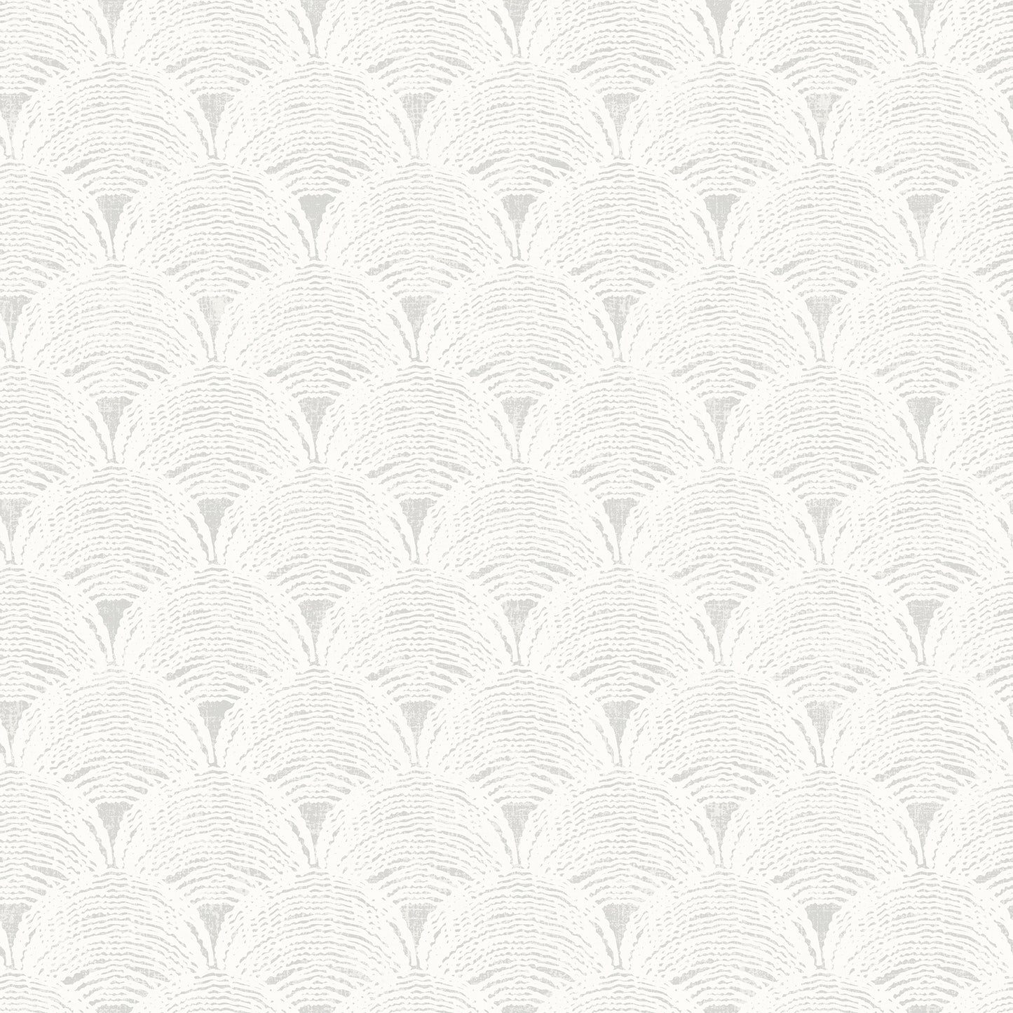 Chesapeake Santiago Grey Scalloped Wallpaper, 20.5-in by 33-ft