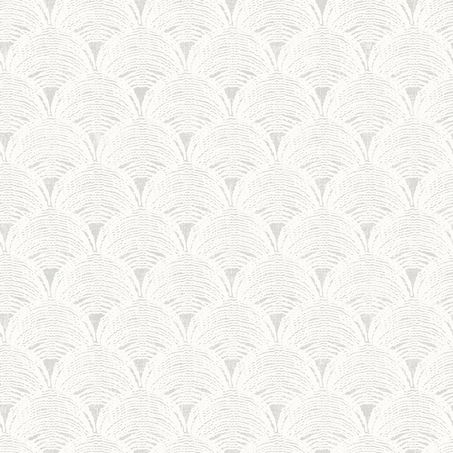 Chesapeake Santiago Grey Scalloped Wallpaper, 20.5-in by 33-ft