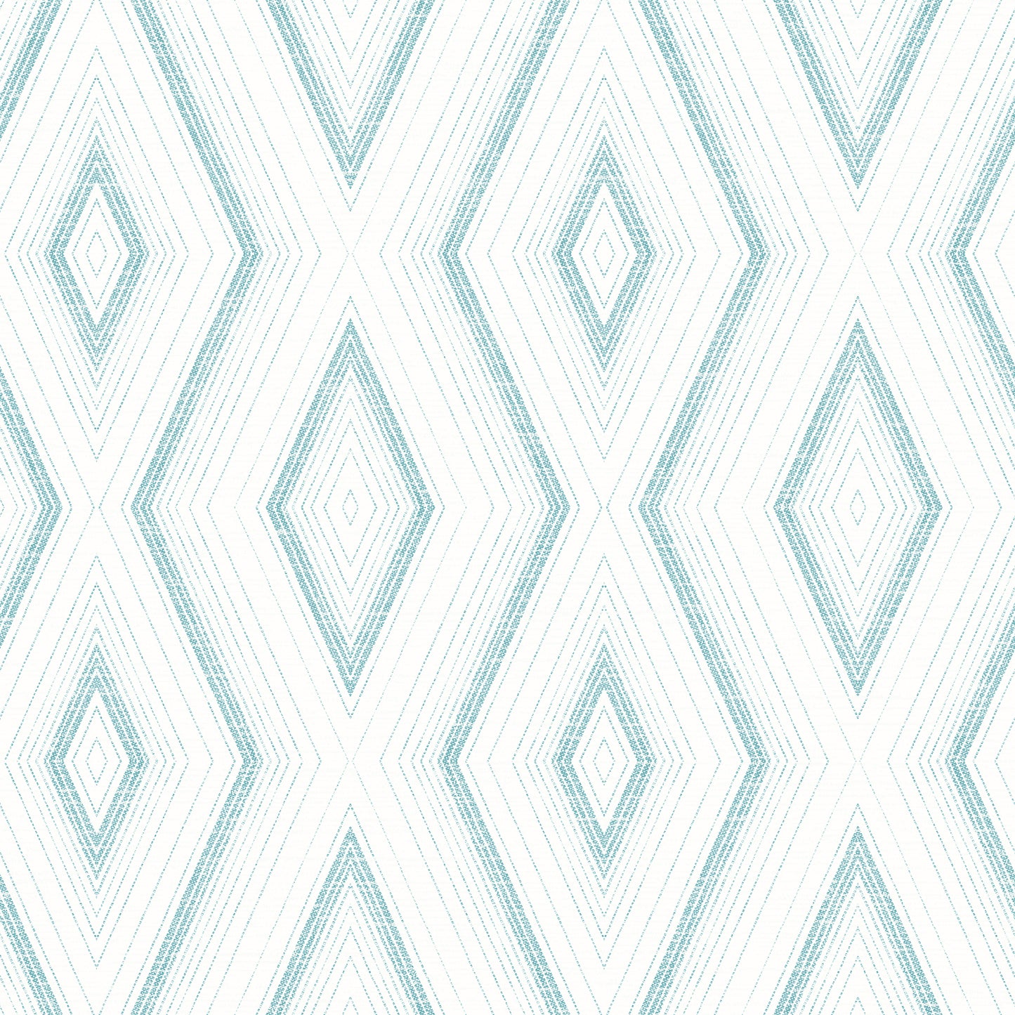 Chesapeake Santa Turquoise Geometric Wallpaper, 20.5-in by 33-ft