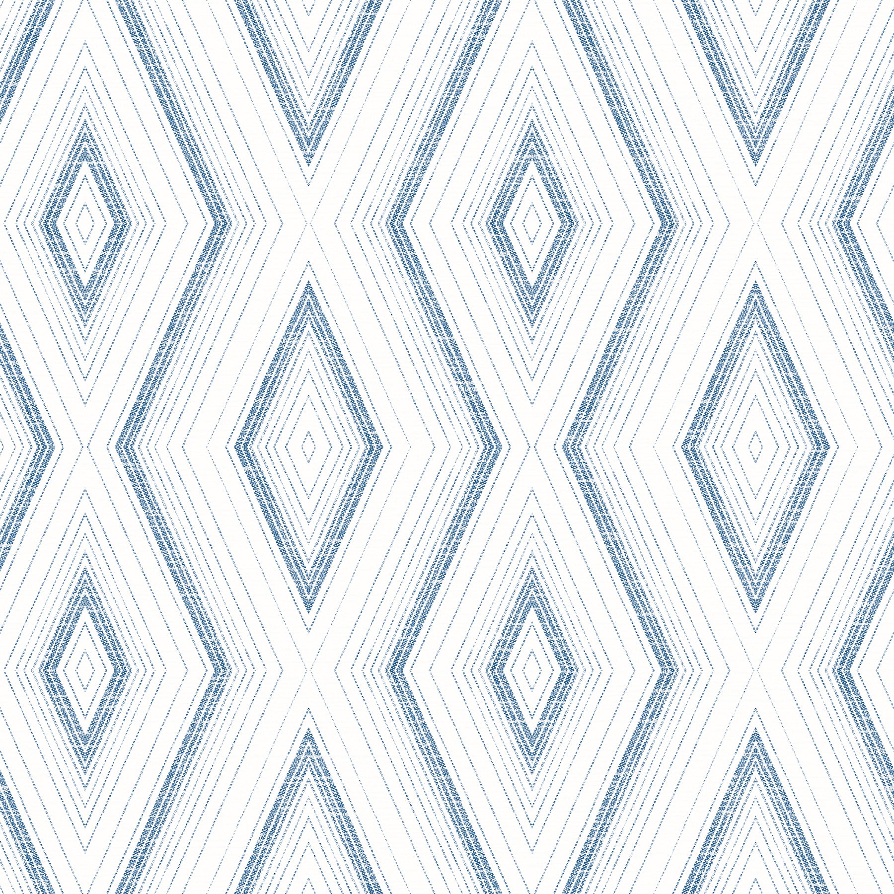 Chesapeake Santa Cruz Blue Geometric Wallpaper, 20.5-in by 33-ft