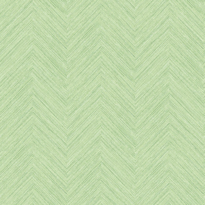 Chesapeake Caladesi Green Faux Linen Wallpaper, 20.5-in by 33-ft