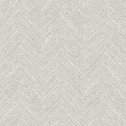 Chesapeake Caladesi Light Grey Faux Linen Wallpaper, 20.5-in by 33-ft