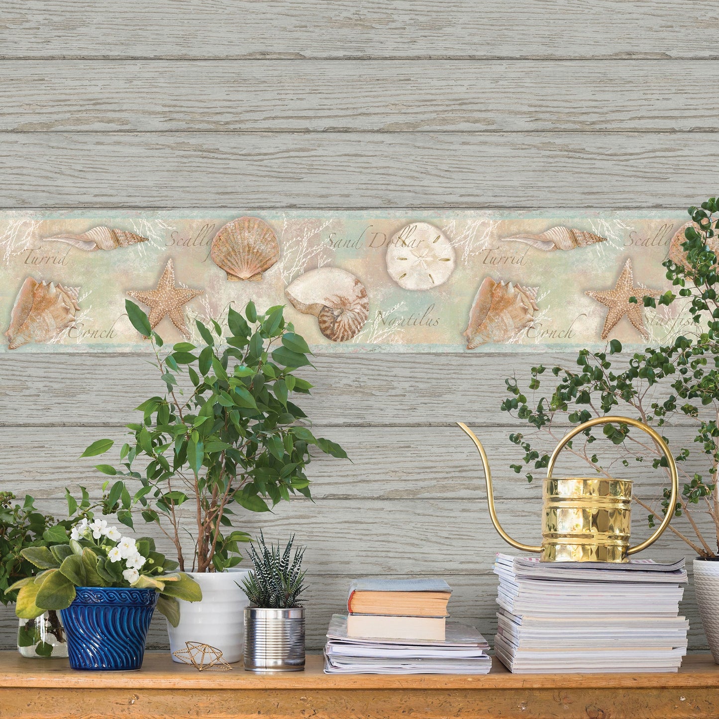 Chesapeake Rehoboth Grey Distressed Wood Wallpaper, 20.5-in by 33-ft