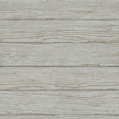 Chesapeake Rehoboth Grey Distressed Wood Wallpaper, 20.5-in by 33-ft