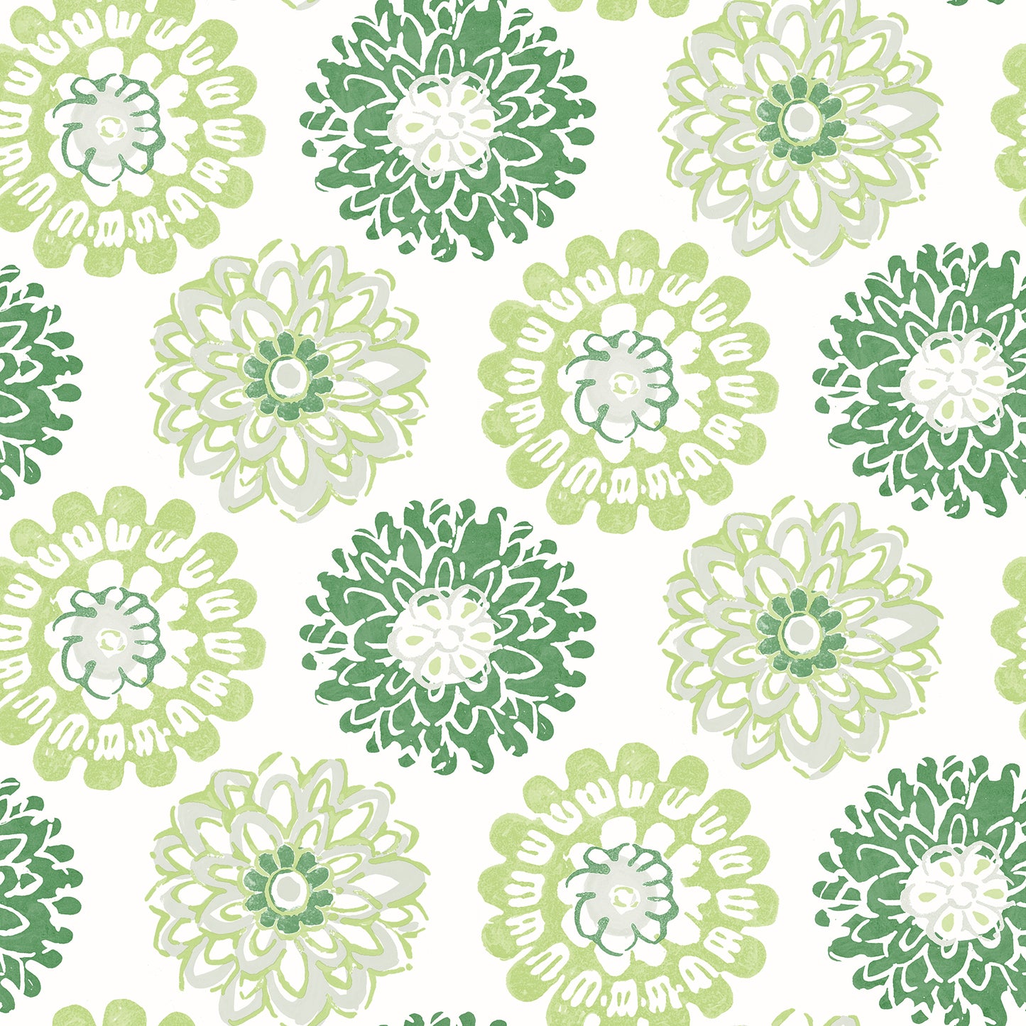 Chesapeake Sunkissed Green Floral Wallpaper, 20.5-in by 33-ft