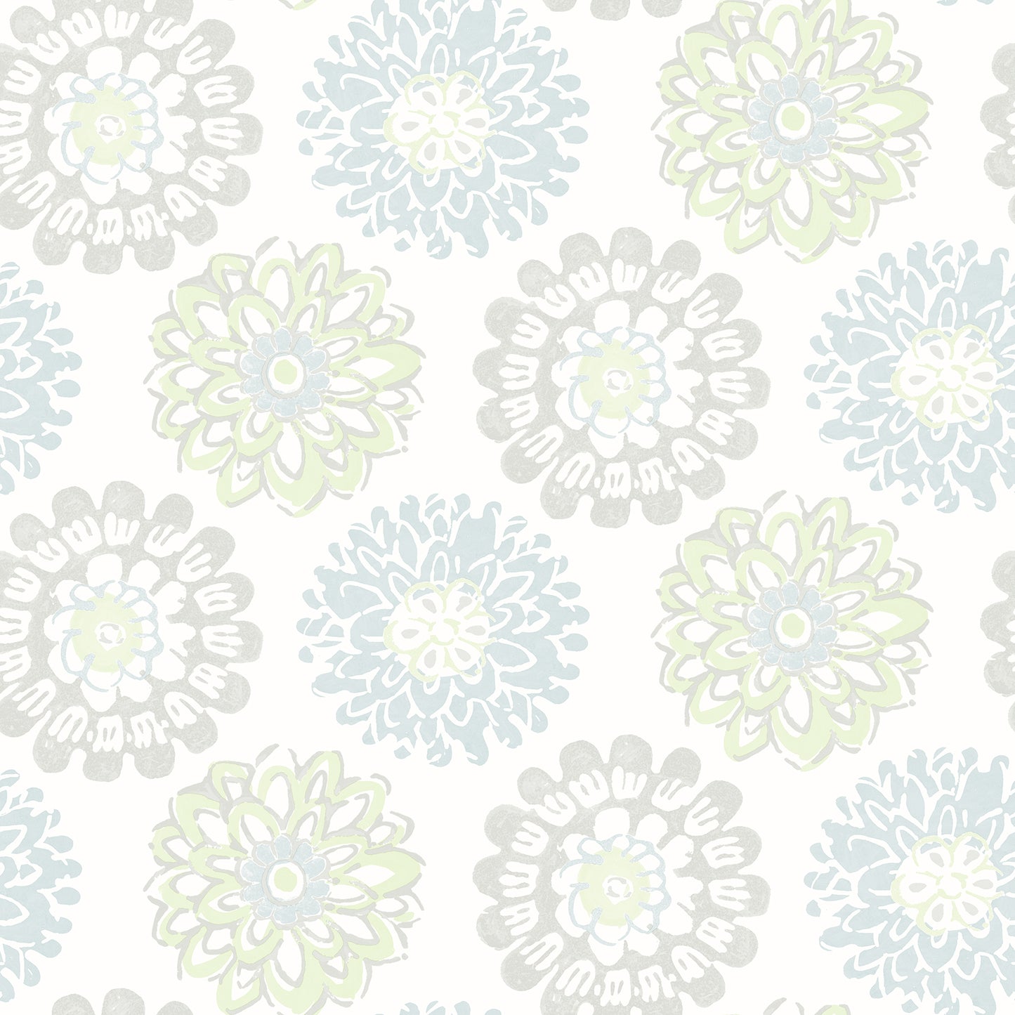 Chesapeake Sunkissed Light Green Green Floral Wallpaper, 20.5-in by 33-ft