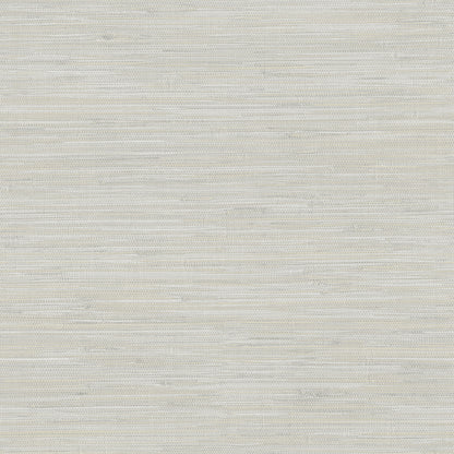 Chesapeake Waverly Light Grey Faux Grasscloth Wallpaper, 20.5-in by 33-ft