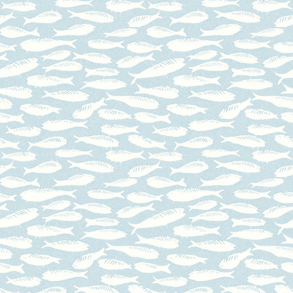 Chesapeake Nunkie Aqua Sardine Wallpaper, 20.5-in by 33-ft