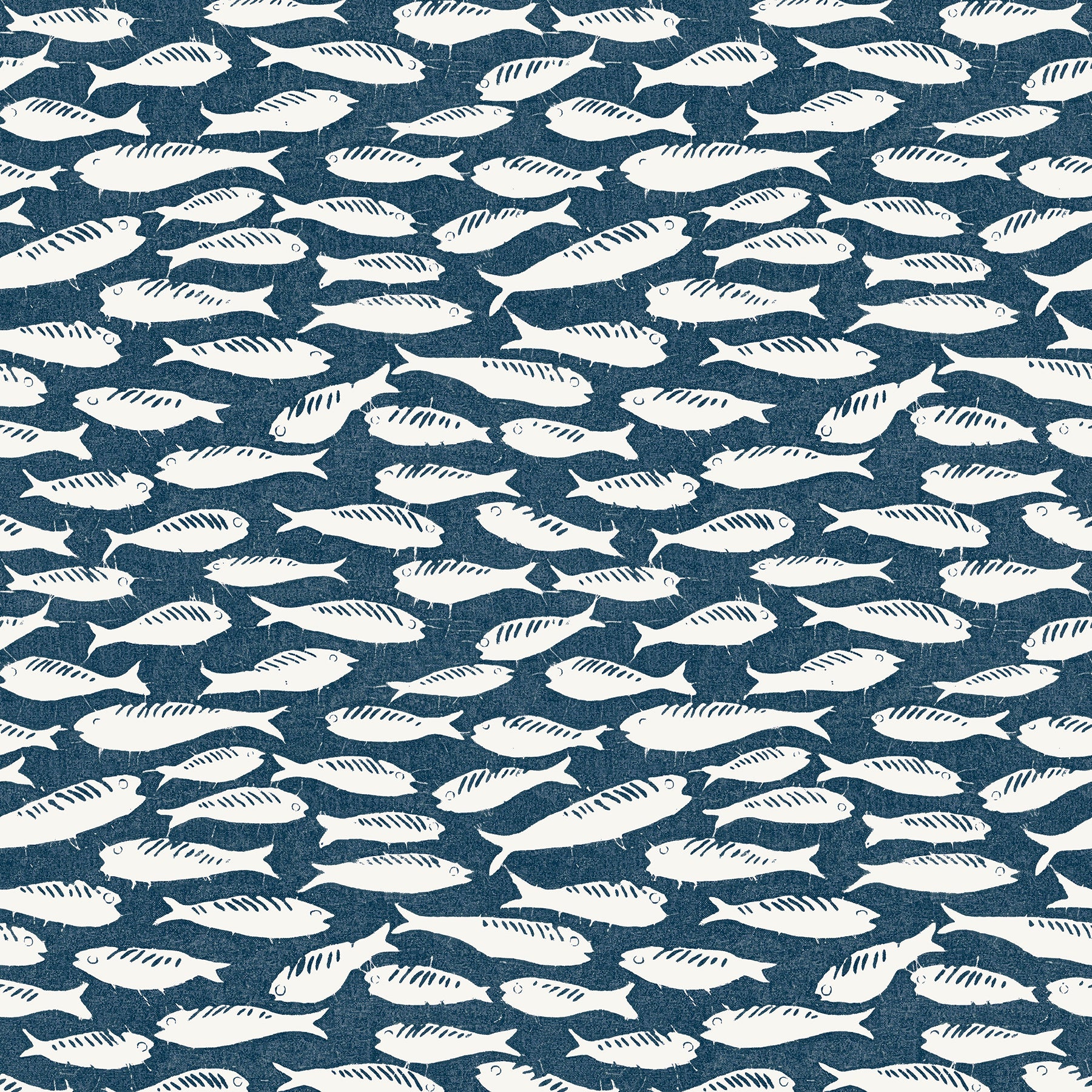 Chesapeake Nunkie Navy Sardine Wallpaper, 20.5-in by 33-ft