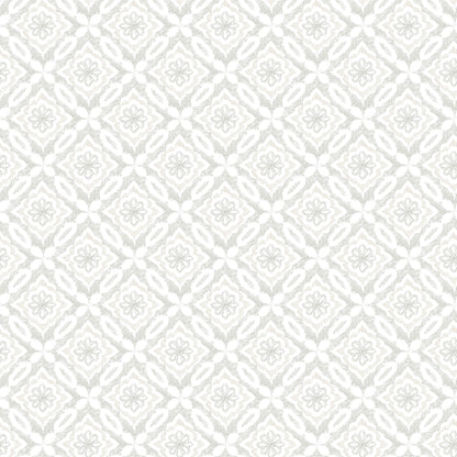 Chesapeake Hugson Grey Quilted Damask Wallpaper, 20.5-in by 33-ft