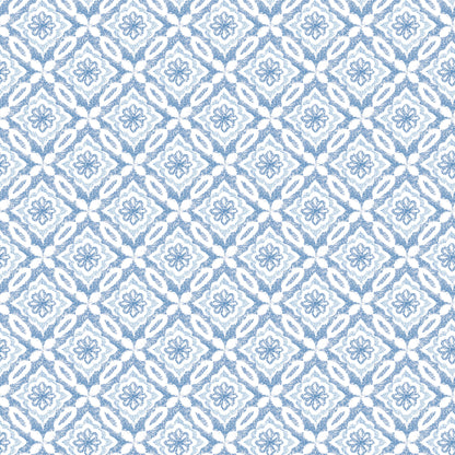 Chesapeake Hugson Blue Quilted Damask Wallpaper, 20.5-in by 33-ft