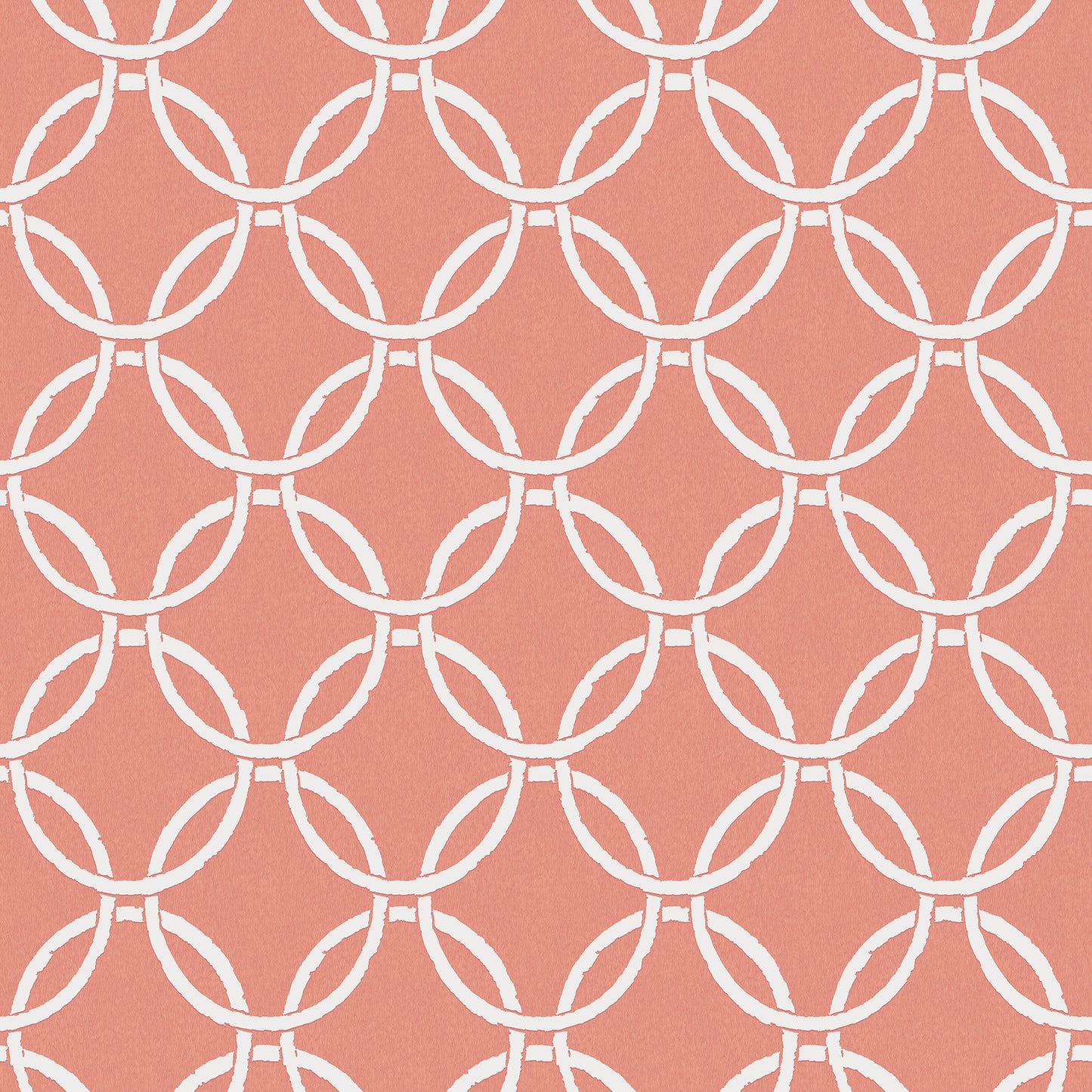 Chesapeake Quelala Coral Ring Ogee Wallpaper, 20.5-in by 33-ft