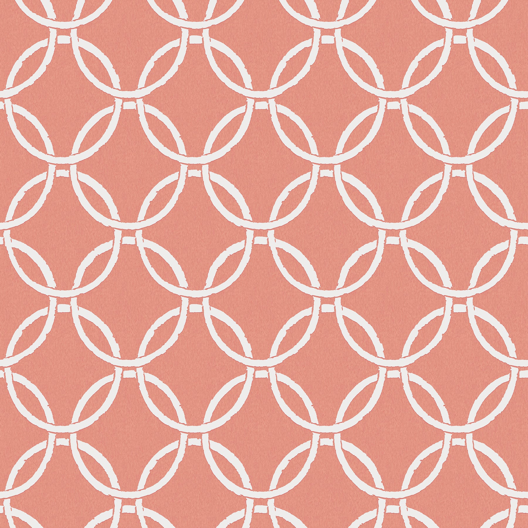 Chesapeake Quelala Coral Ring Ogee Wallpaper, 20.5-in by 33-ft