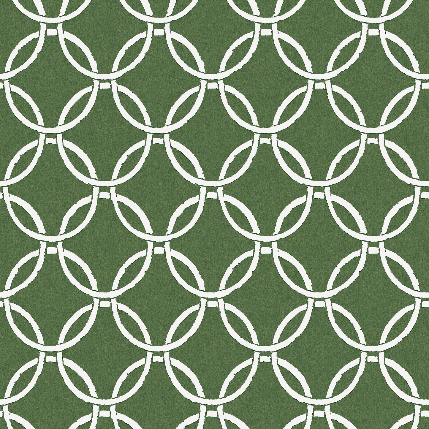 Chesapeake Quelala Green Ring Ogee Wallpaper, 20.5-in by 33-ft