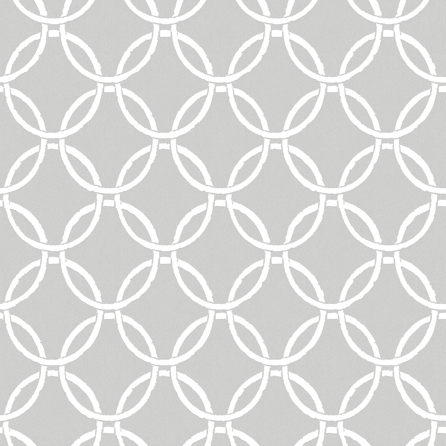 Chesapeake Quelala Grey Ring Ogee Wallpaper, 20.5-in by 33-ft