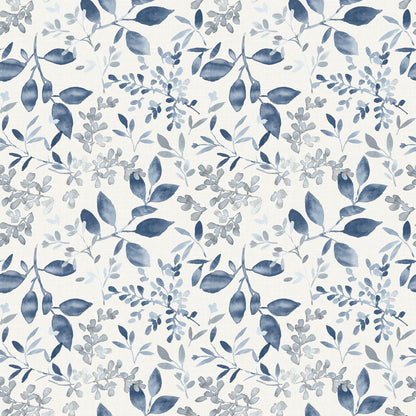 Chesapeake Tinker Navy Woodland Botanical Wallpaper, 20.5-in by 33-ft