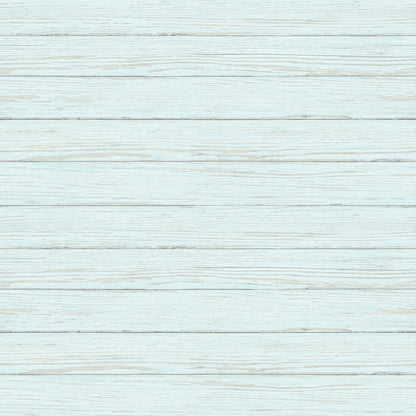 Chesapeake Ozma Aqua Wood Plank Wallpaper, 20.5-in by 33-ft