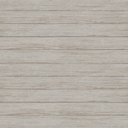 Chesapeake Ozma Light Grey Wood Plank Wallpaper, 20.5-in by 33-ft