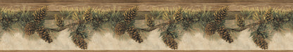 Chesapeake Pine Hill Chestnut Branches Wallpaper, 6-in by 15-ft