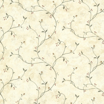 Chesapeake Kurt Beige Tin Star Trail Wallpaper, 20.5-in by 33-ft