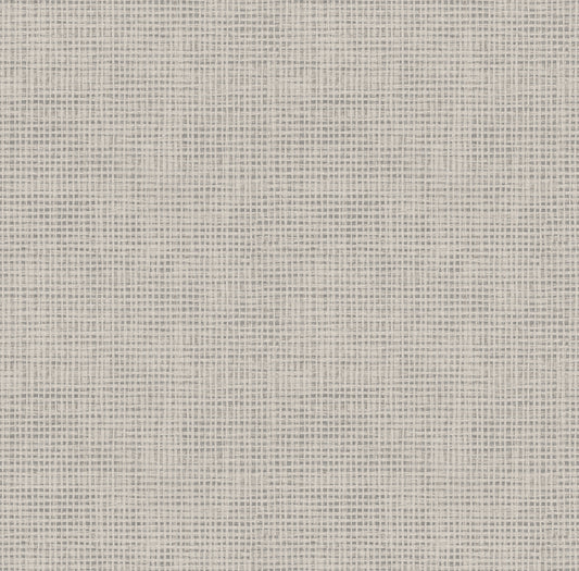 Chesapeake Nimmie Grey Basketweave Wallpaper, 20.5-in by 33-ft