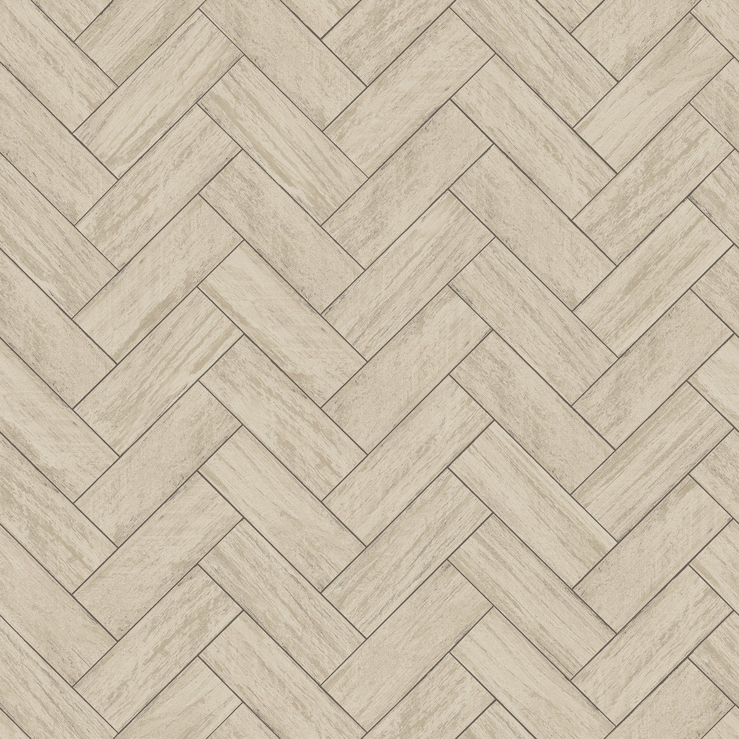 Chesapeake Kaliko Taupe Wood Herringbone Wallpaper, 20.5-in by 33-ft