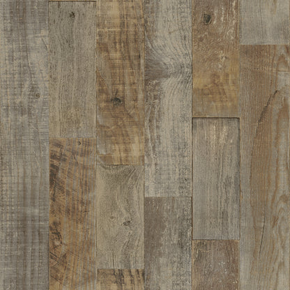 Chesapeake Chebacco Brown Wooden Planks Wallpaper, 20.5-in by 33-ft