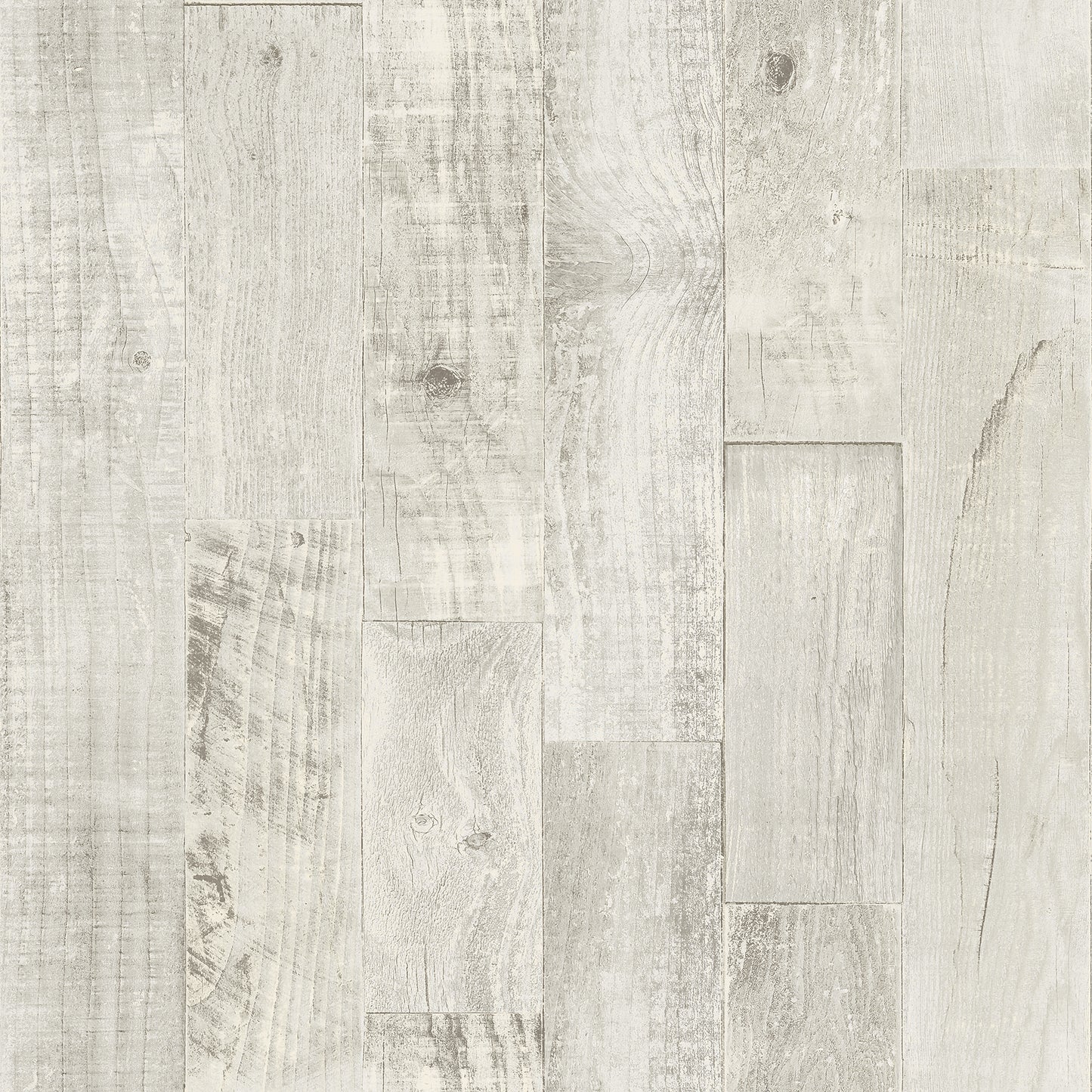 Chesapeake Chebacco Light Grey Wooden Planks Wallpaper, 20.5-in by 33-ft