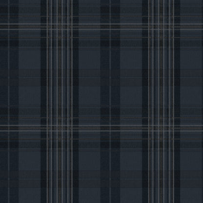 Chesapeake Austin Navy Plaid Wallpaper, 20.5-in by 33-ft