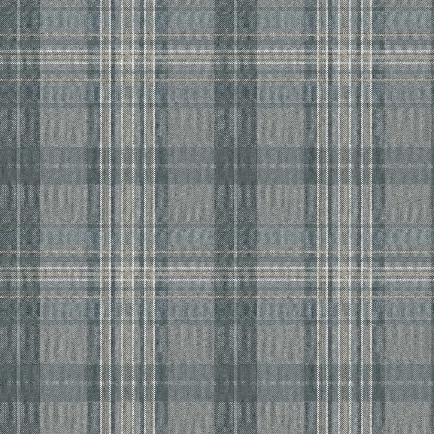 Chesapeake Austin Slate Plaid Wallpaper, 20.5-in by 33-ft