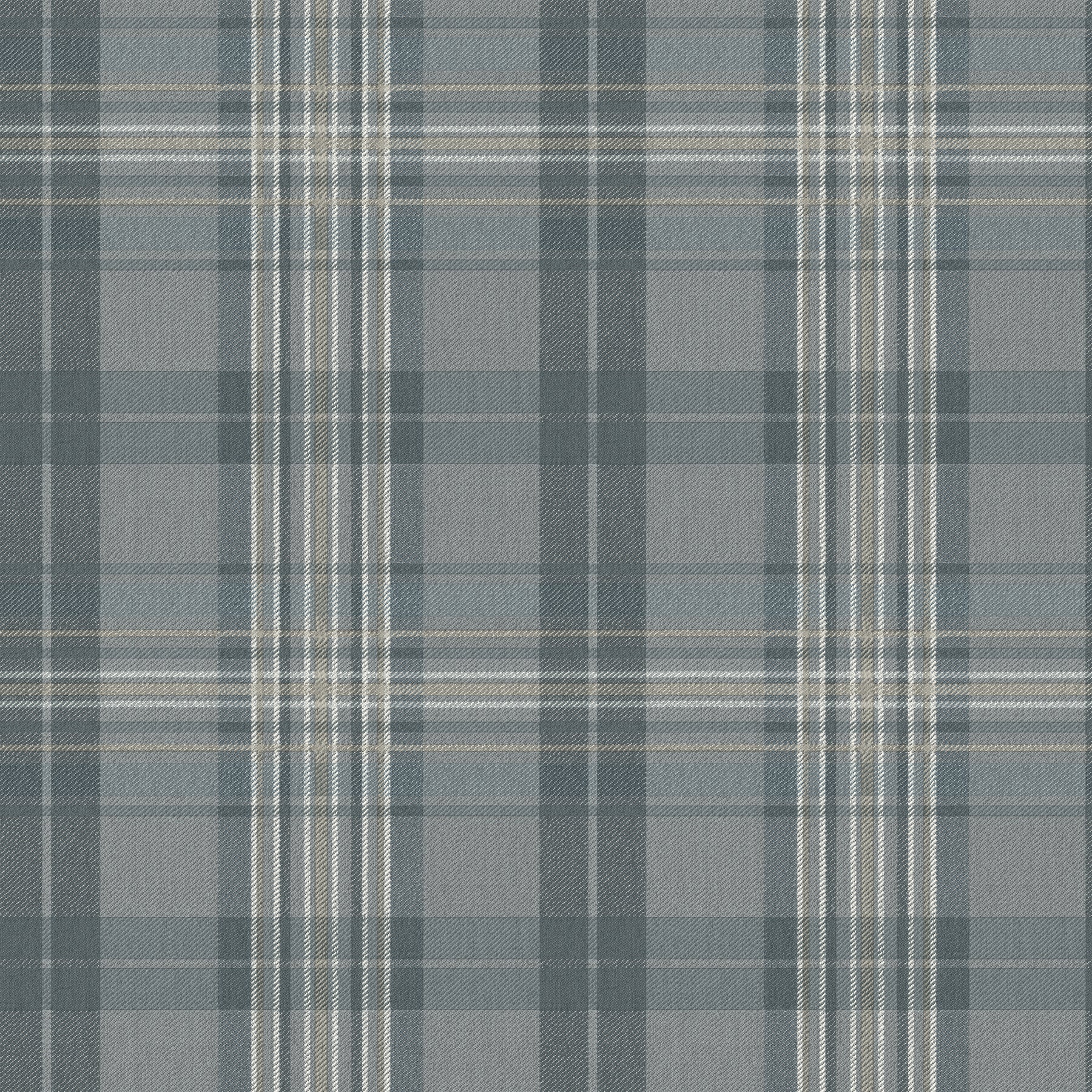 Chesapeake Austin Slate Plaid Wallpaper, 20.5-in by 33-ft